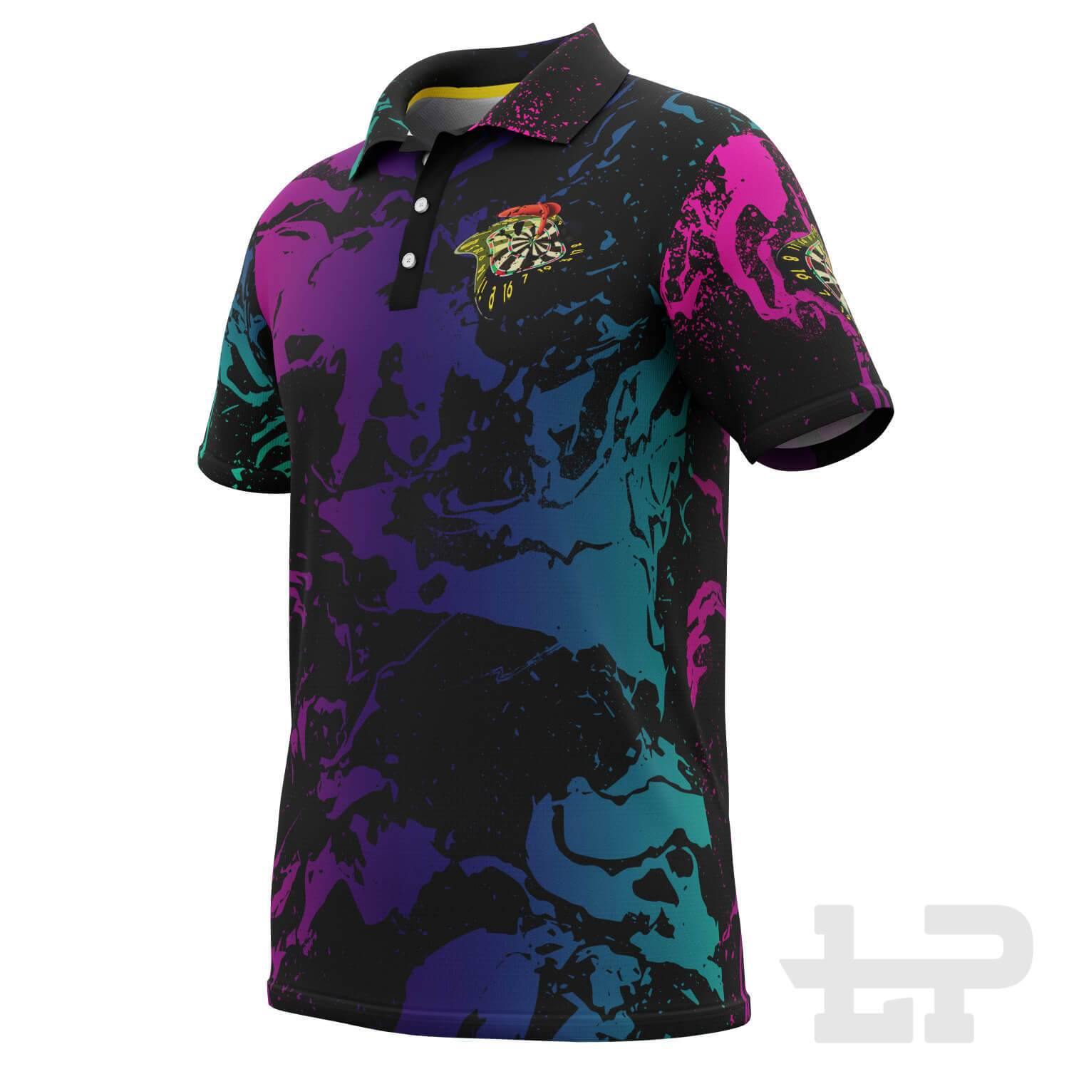 Men's Abstract Short Sleeve Darts Shirt - Legend Polos
