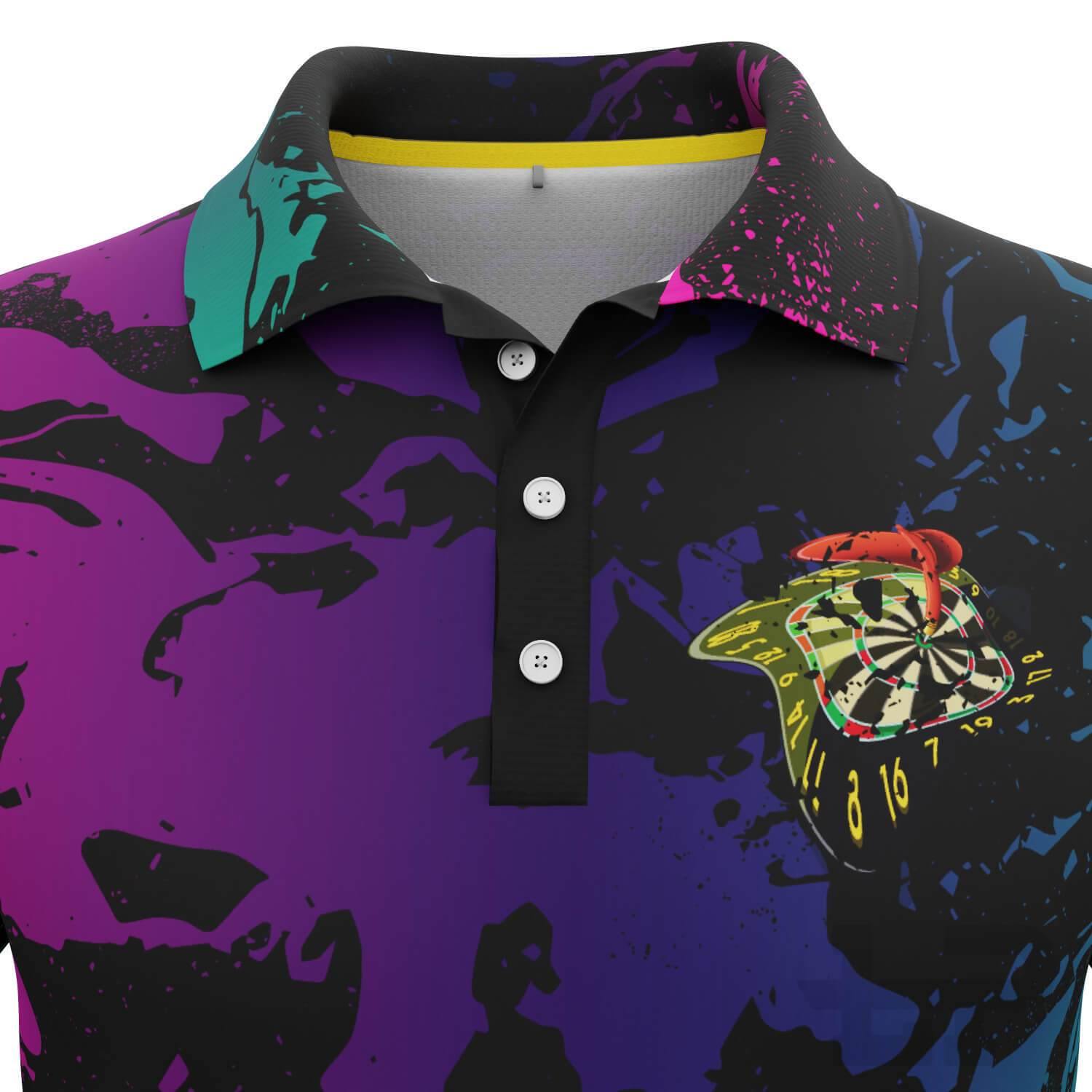 Men's Abstract Short Sleeve Darts Shirt - Legend Polos