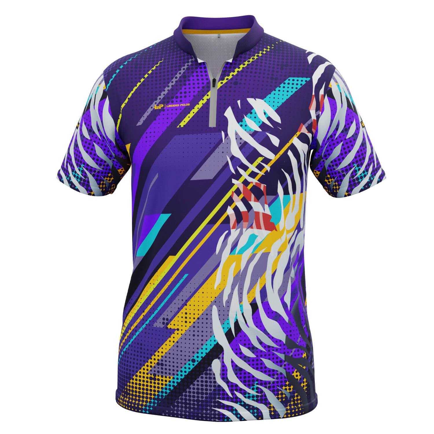 Men's Animal Print Short Sleeve Tenpin Bowling Shirt - Legend Polos