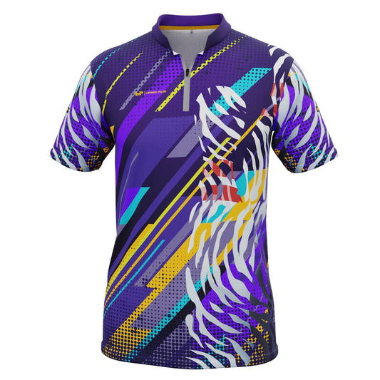 Men's Animal Print Short Sleeve Tenpin Bowling Shirt - Legend Polos