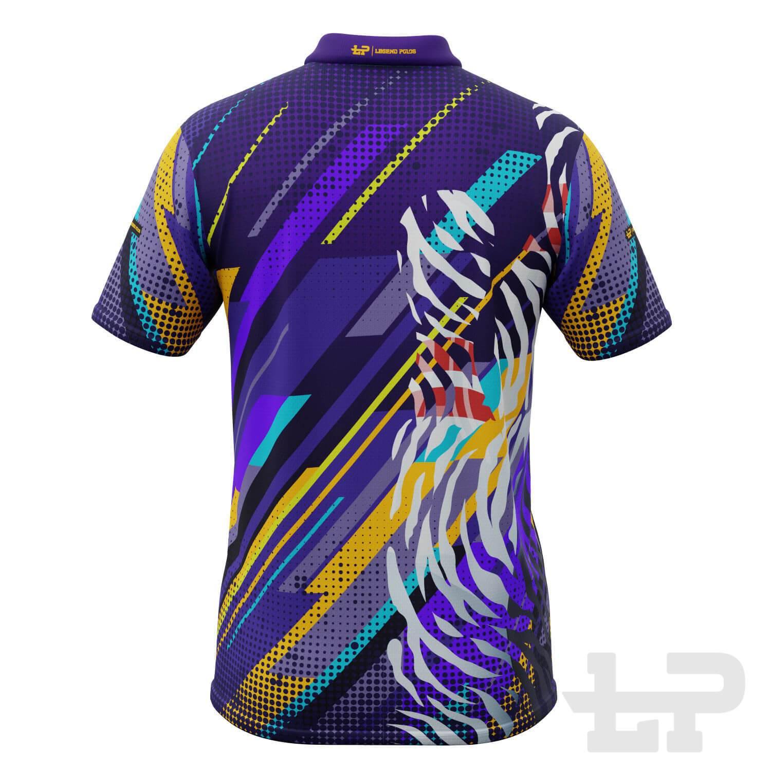 Men's Animal Print Short Sleeve Tenpin Bowling Shirt - Legend Polos