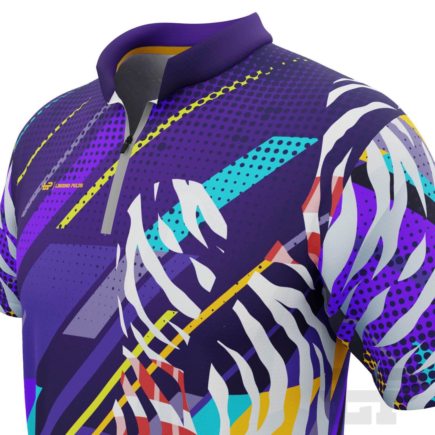 Men's Animal Print Short Sleeve Tenpin Bowling Shirt - Legend Polos