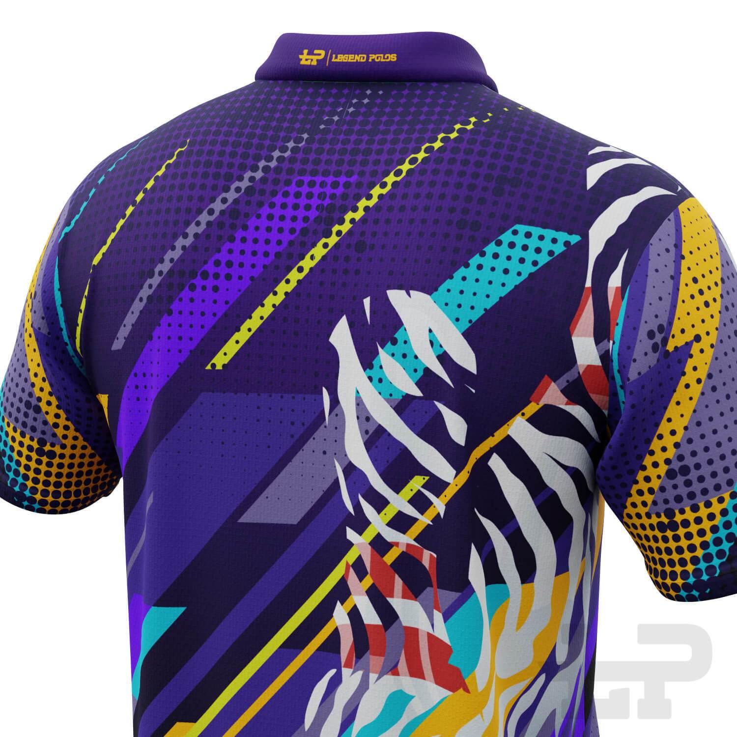 Men's Animal Print Short Sleeve Tenpin Bowling Shirt - Legend Polos