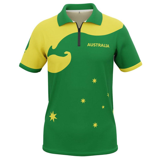 Men's Australian Boxing Kangaroo Short Sleeve Performance Polo Shirt - Legend Polos