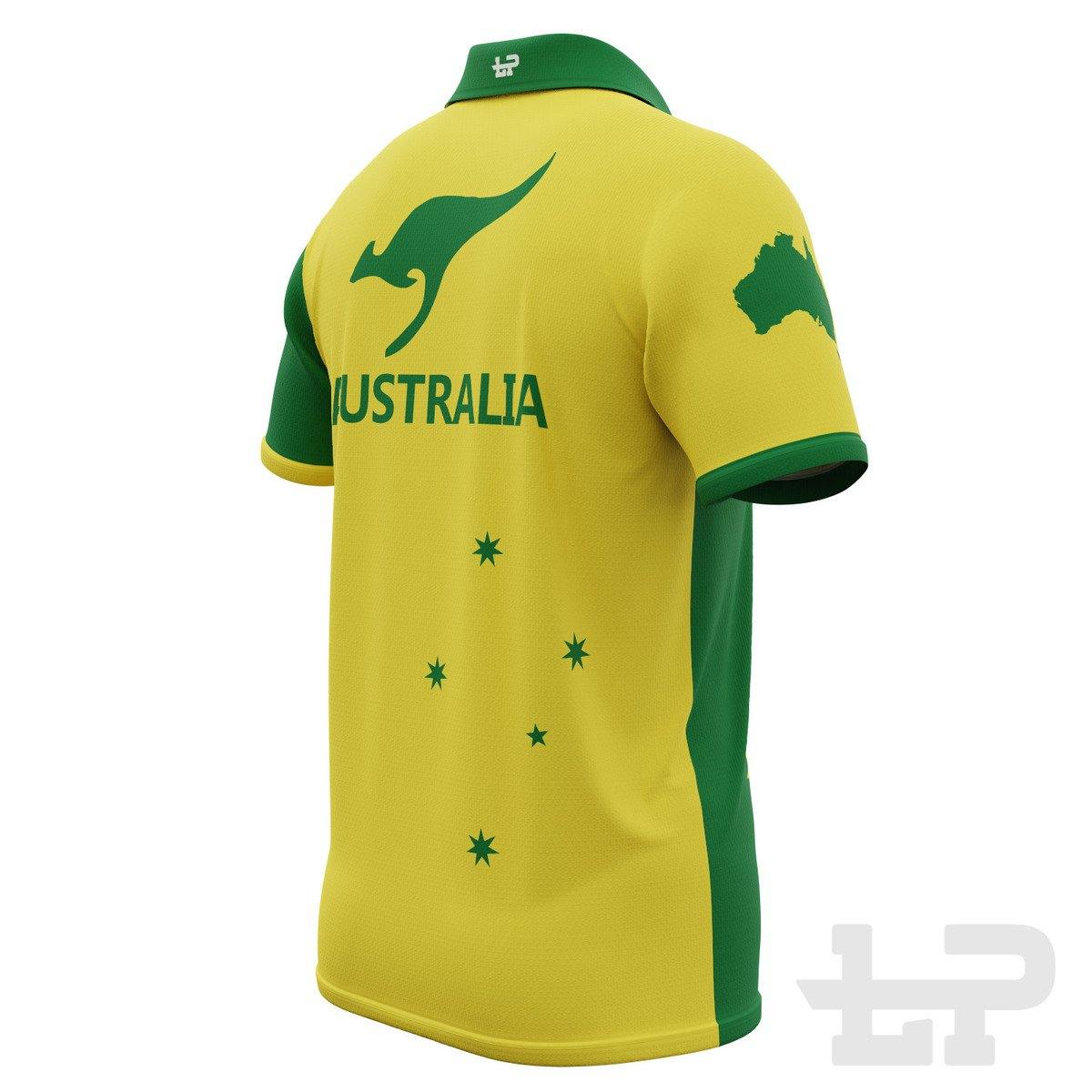 Men's Australian Boxing Kangaroo Short Sleeve Performance Polo Shirt - Legend Polos