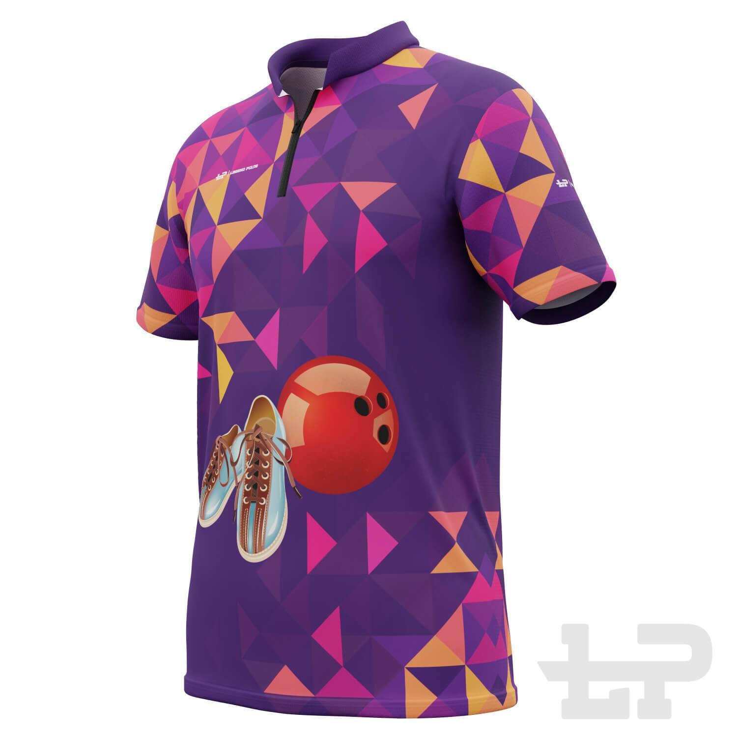 Men's Diamond Short Sleeve Tenpin Bowling Shirt - Legend Polos