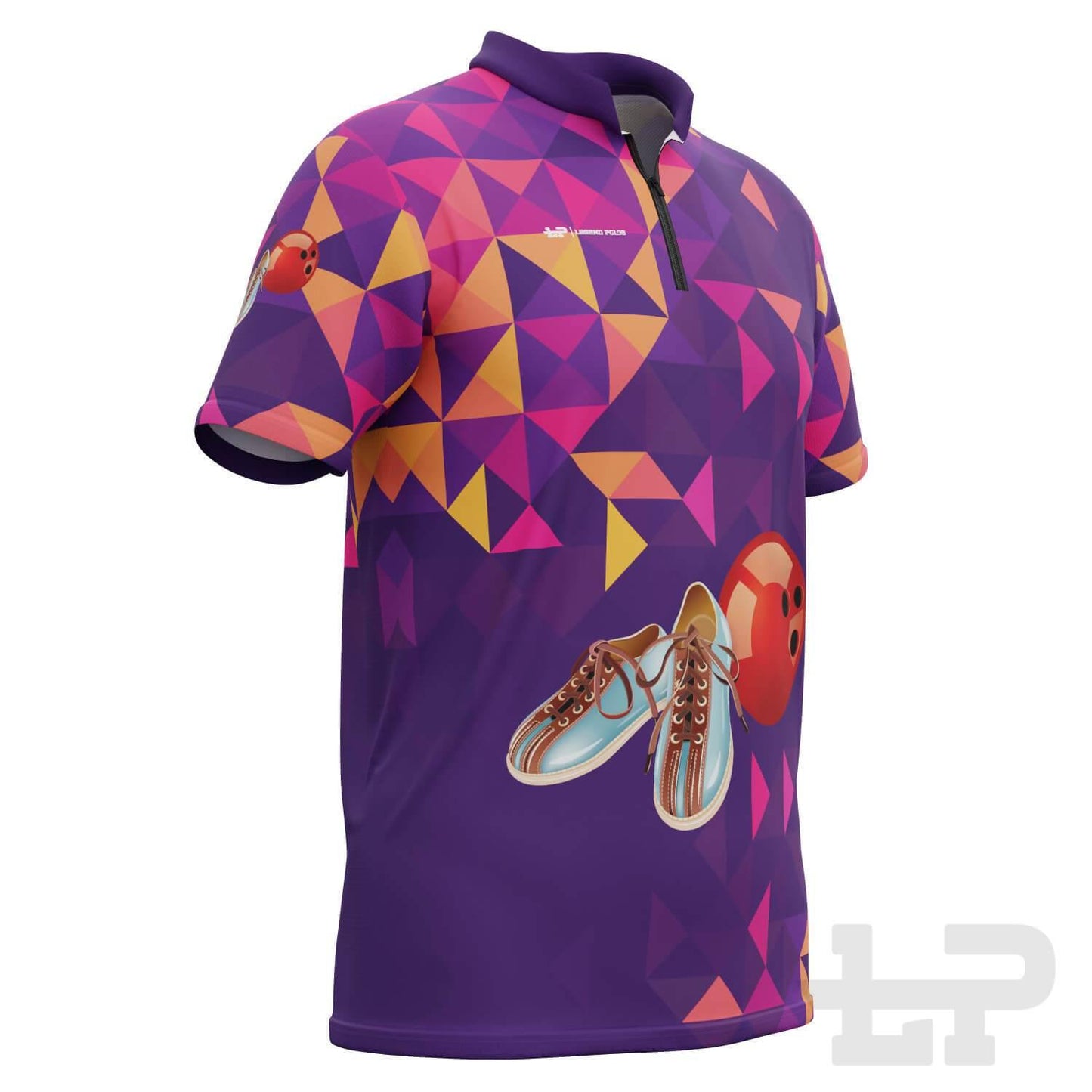 Men's Diamond Short Sleeve Tenpin Bowling Shirt - Legend Polos