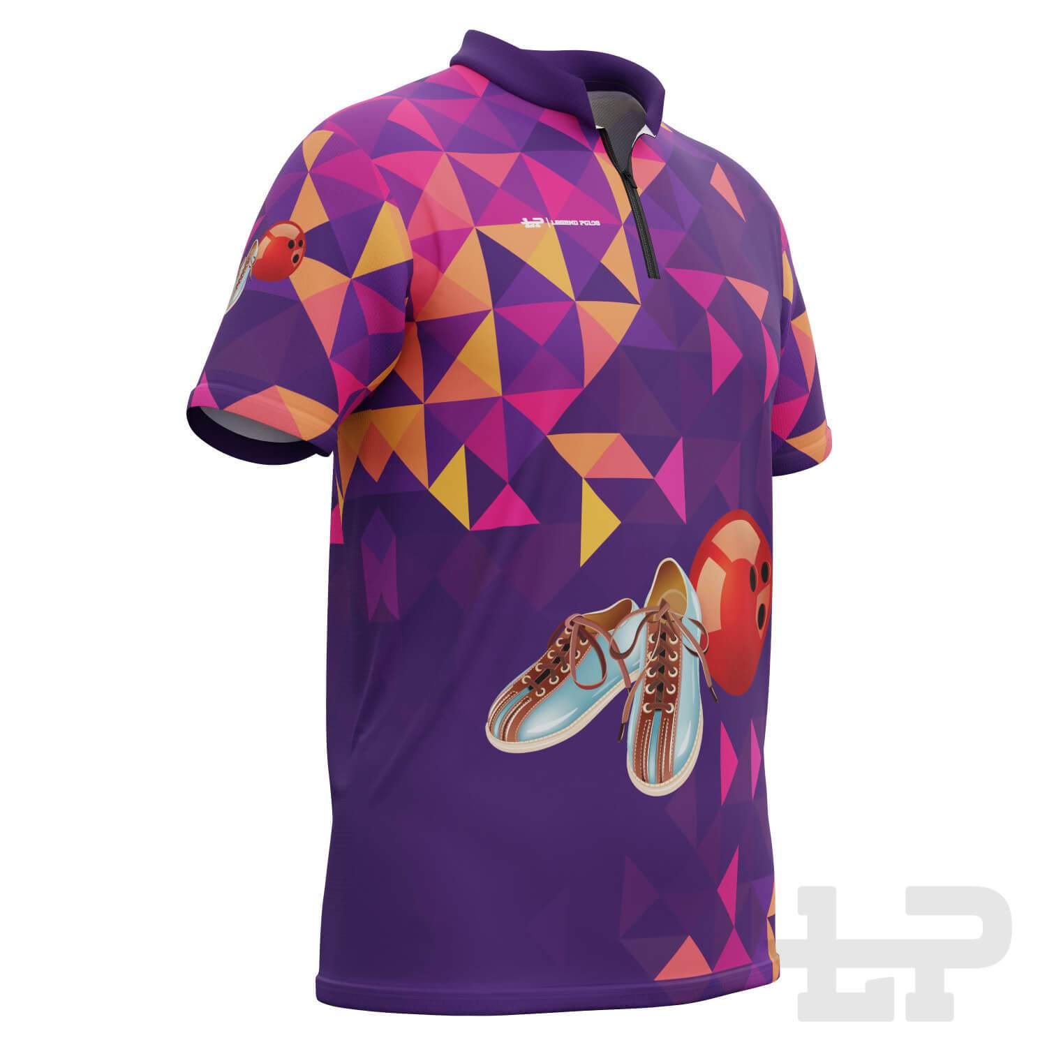 Men's Diamond Short Sleeve Tenpin Bowling Shirt - Legend Polos