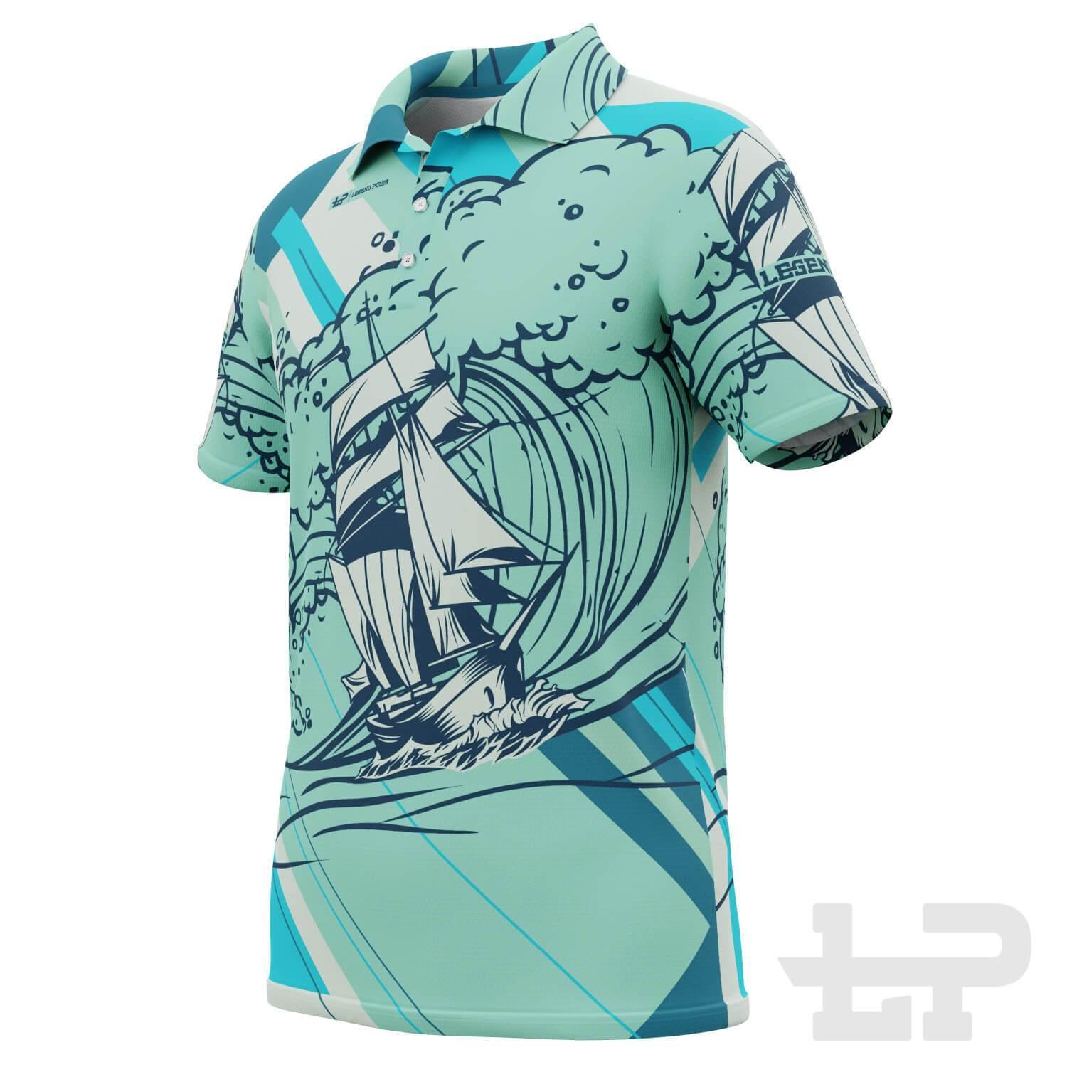 Men's High Seas Short Sleeve Sailing Shirt - Legend Polos