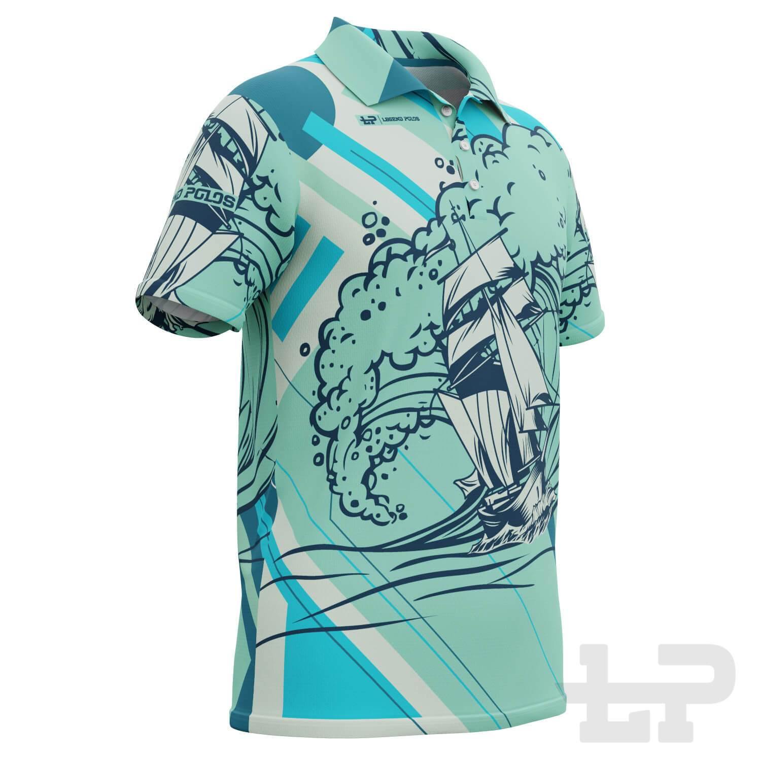 Men's High Seas Short Sleeve Sailing Shirt - Legend Polos
