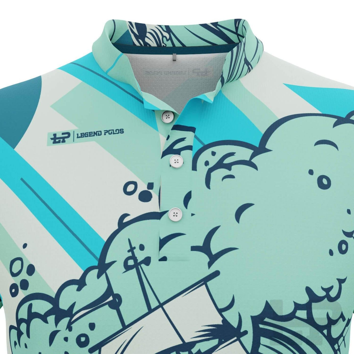 Men's High Seas Short Sleeve Sailing Shirt - Legend Polos