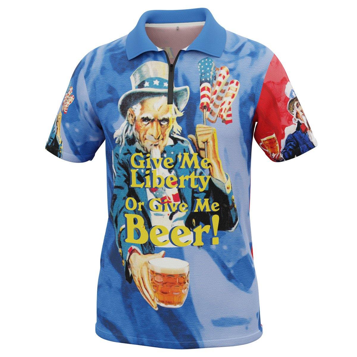 Men's Liberty Beer Short Sleeve Performance Polo Shirt - Legend Polos