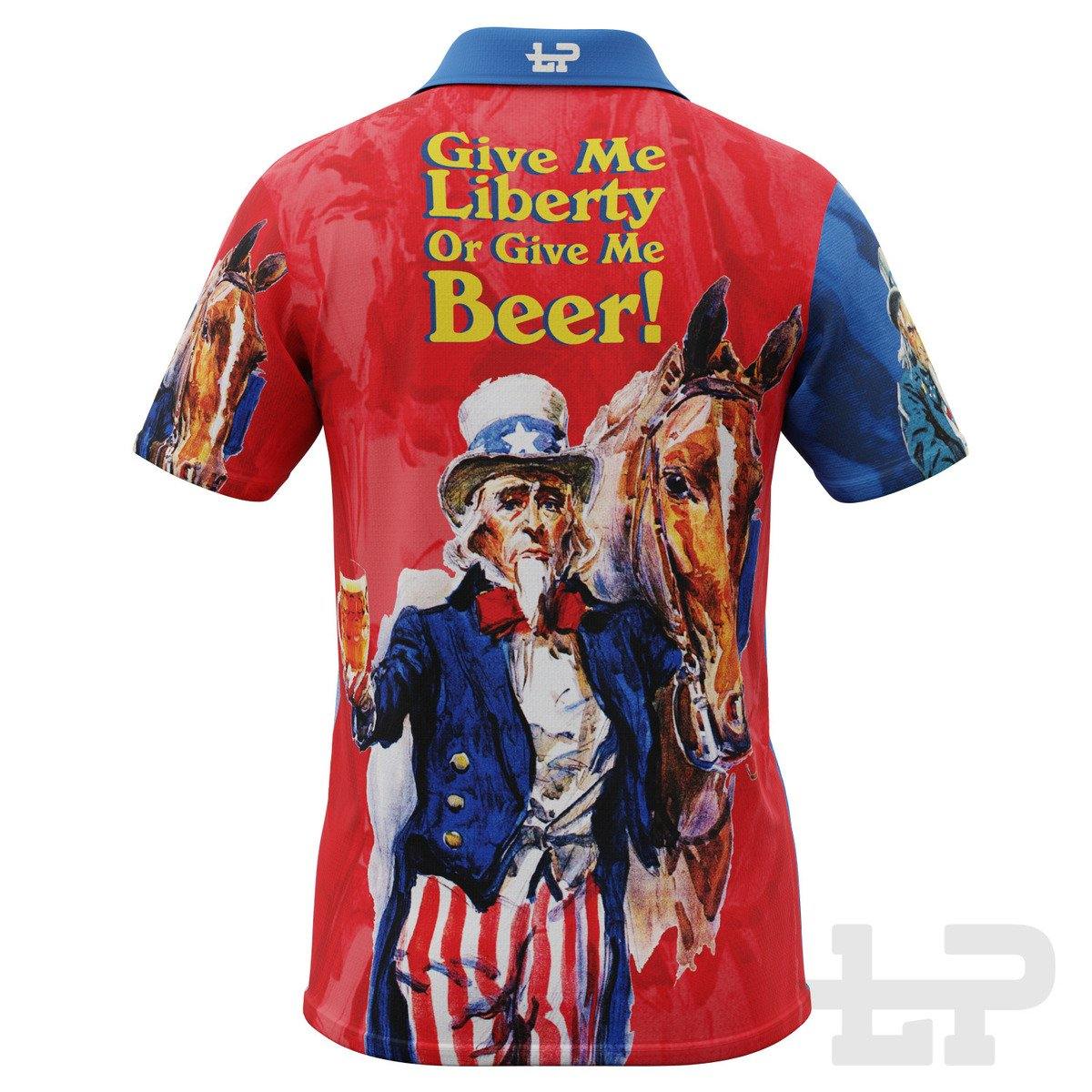 Men's Liberty Beer Short Sleeve Performance Polo Shirt - Legend Polos
