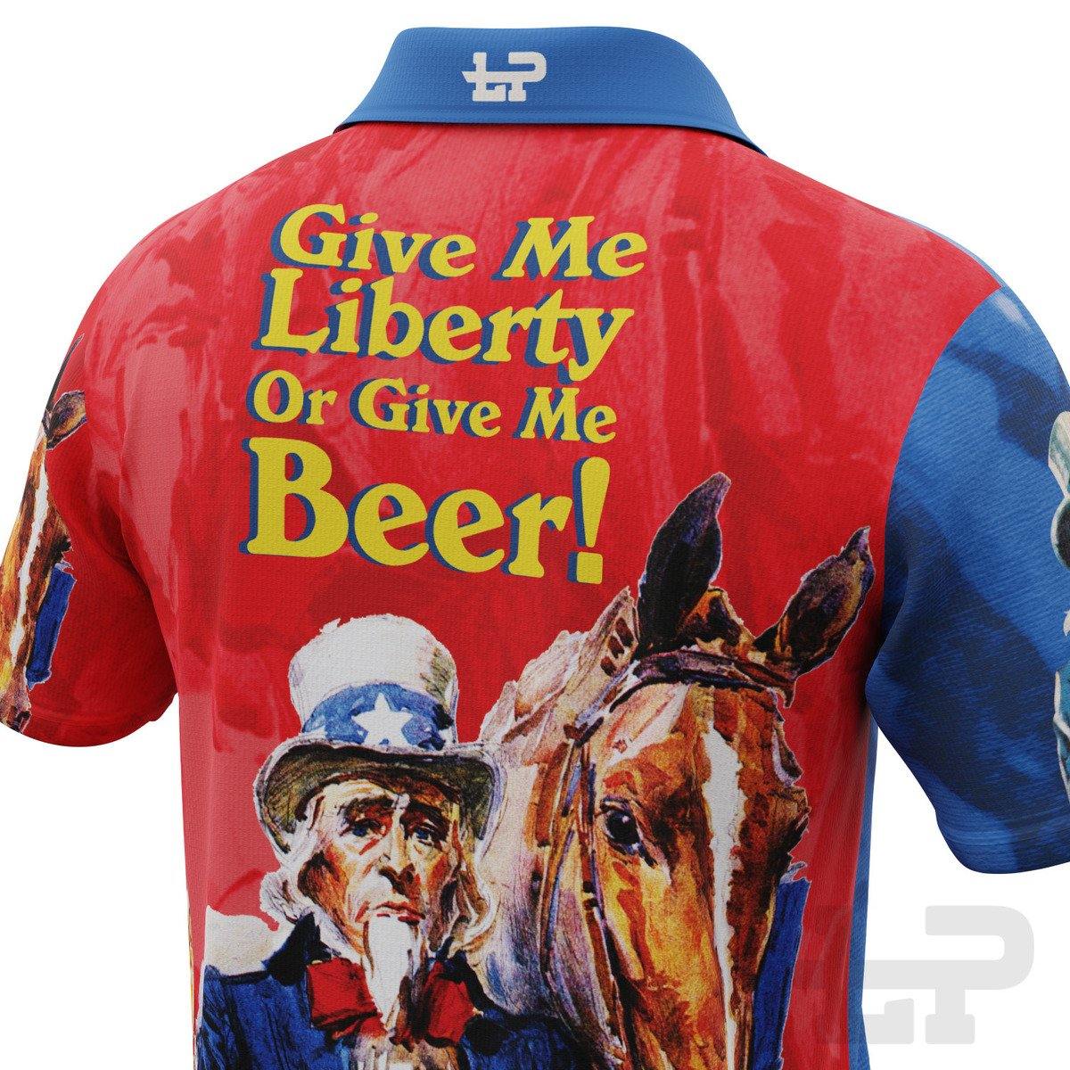 Men's Liberty Beer Short Sleeve Performance Polo Shirt - Legend Polos