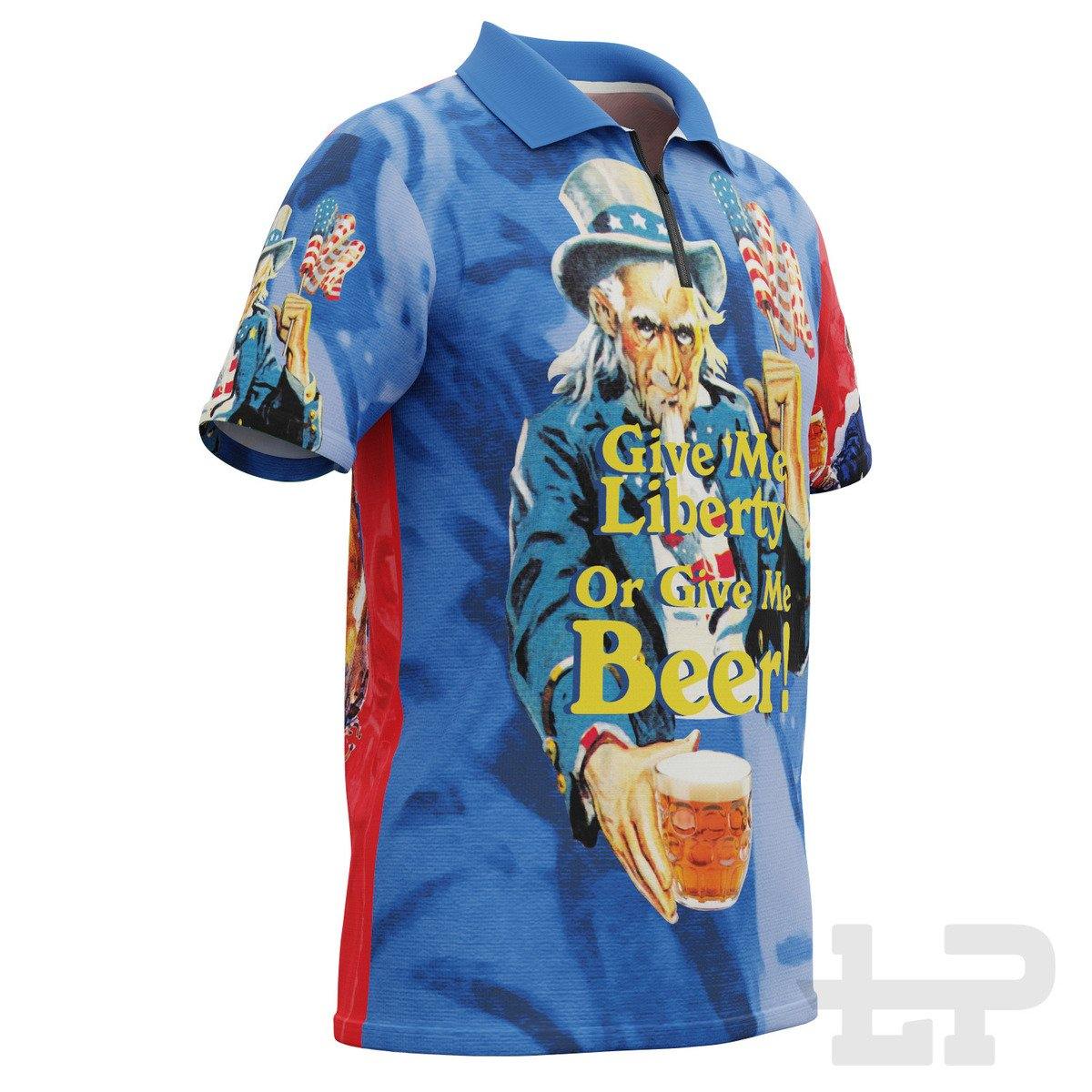 Men's Liberty Beer Short Sleeve Performance Polo Shirt - Legend Polos