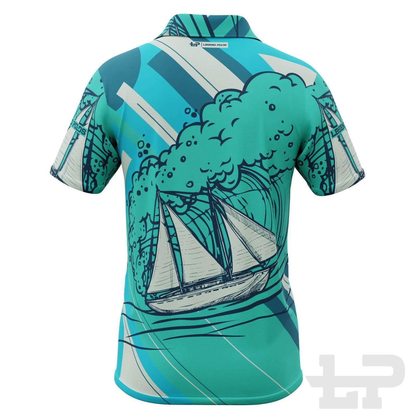 Men's Rolling Seas Short Sleeve Sailing Shirt - Legend Polos