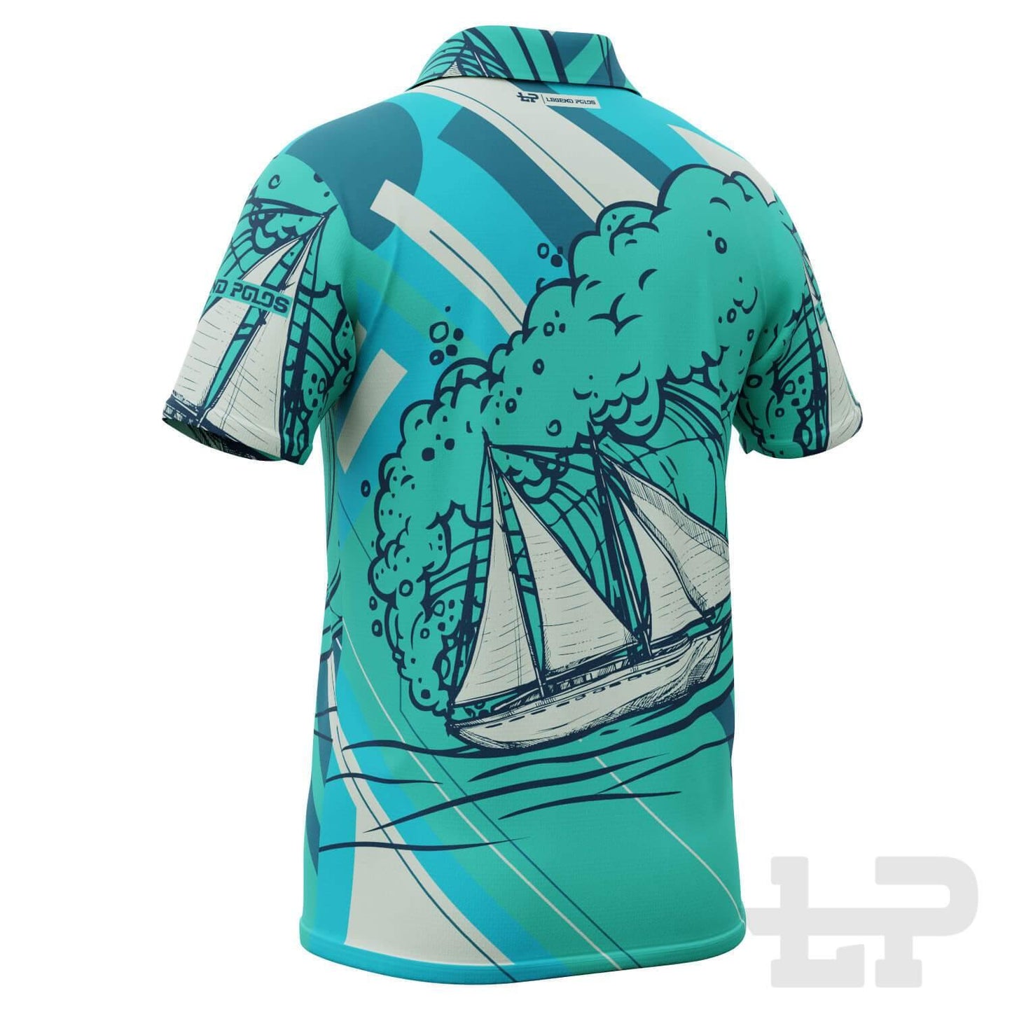 Men's Rolling Seas Short Sleeve Sailing Shirt - Legend Polos