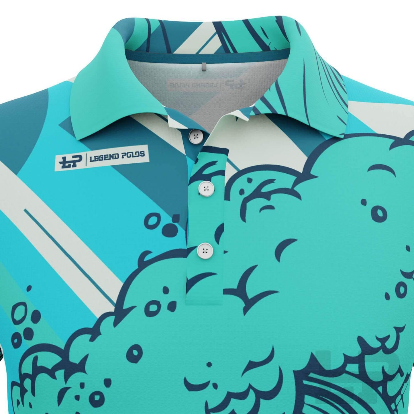 Men's Rolling Seas Short Sleeve Sailing Shirt - Legend Polos