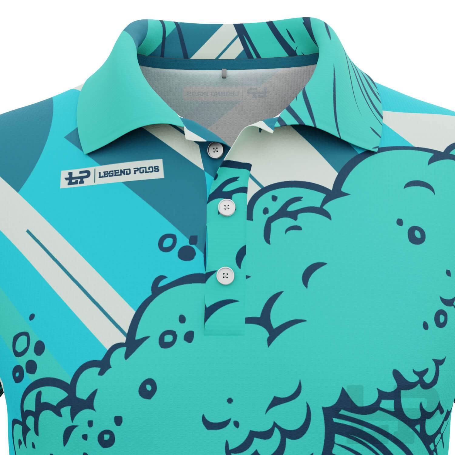 Men's Rolling Seas Short Sleeve Sailing Shirt - Legend Polos