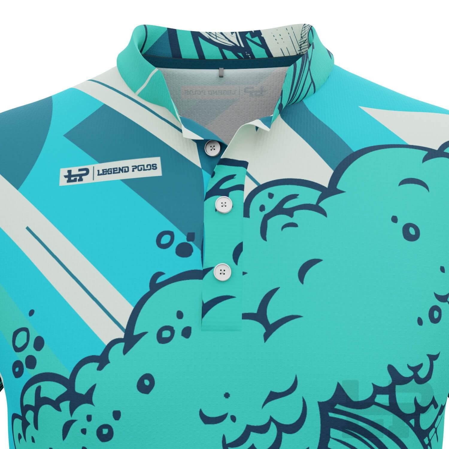 Men's Rolling Seas Short Sleeve Sailing Shirt - Legend Polos