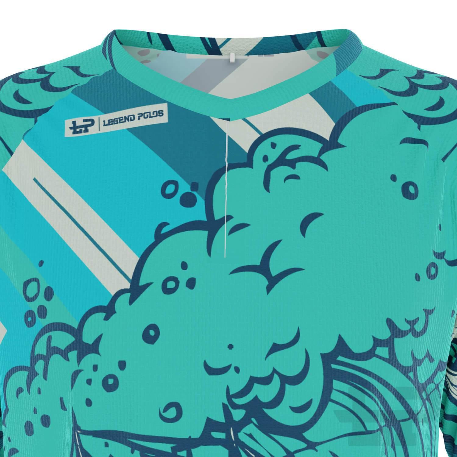 Men's Rolling Seas Short Sleeve Sailing Shirt - Legend Polos