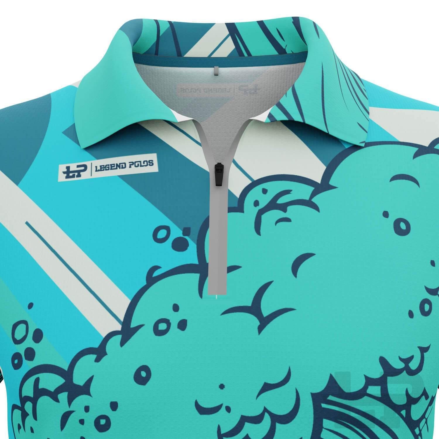 Men's Rolling Seas Short Sleeve Sailing Shirt - Legend Polos