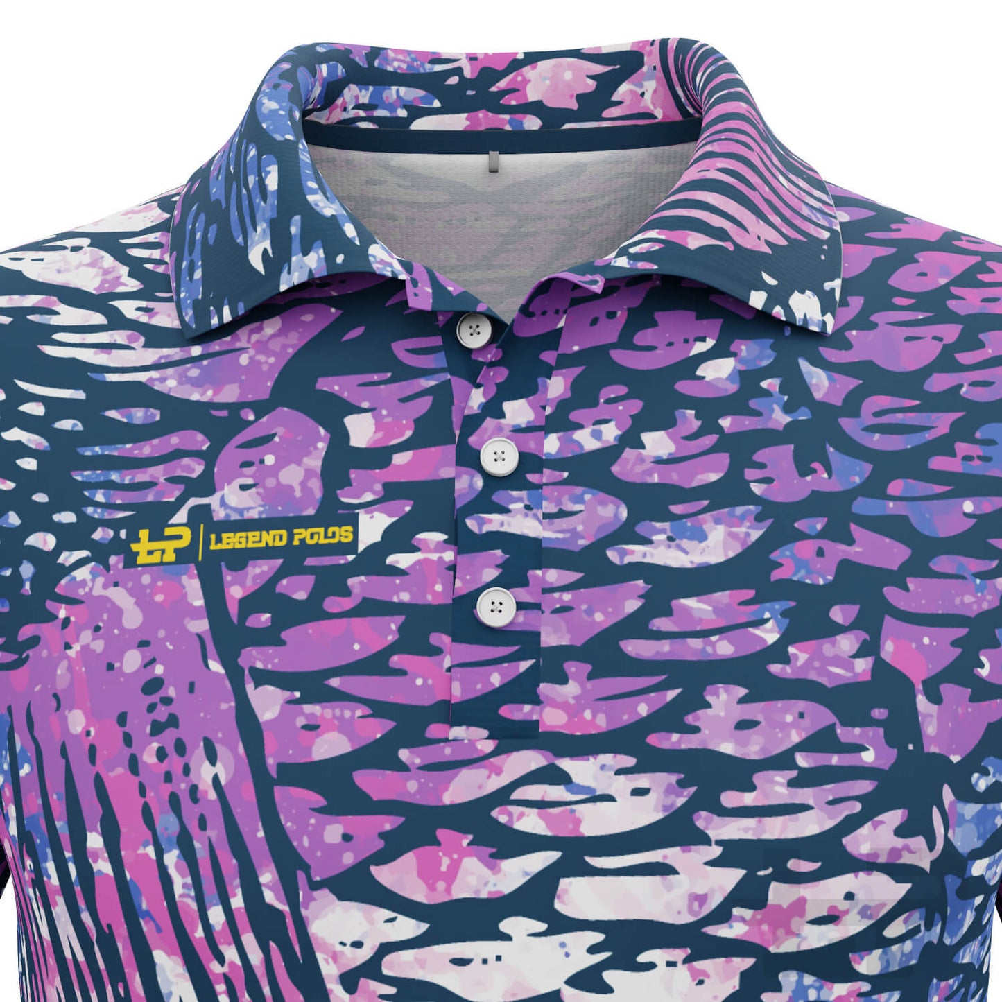 Men's Purple Scales Long Sleeve Fishing Shirt