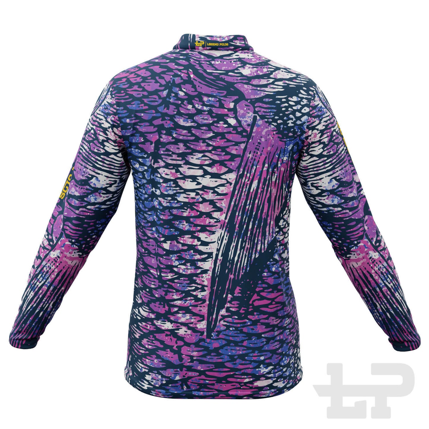 Men's Purple Scales Long Sleeve Fishing Shirt