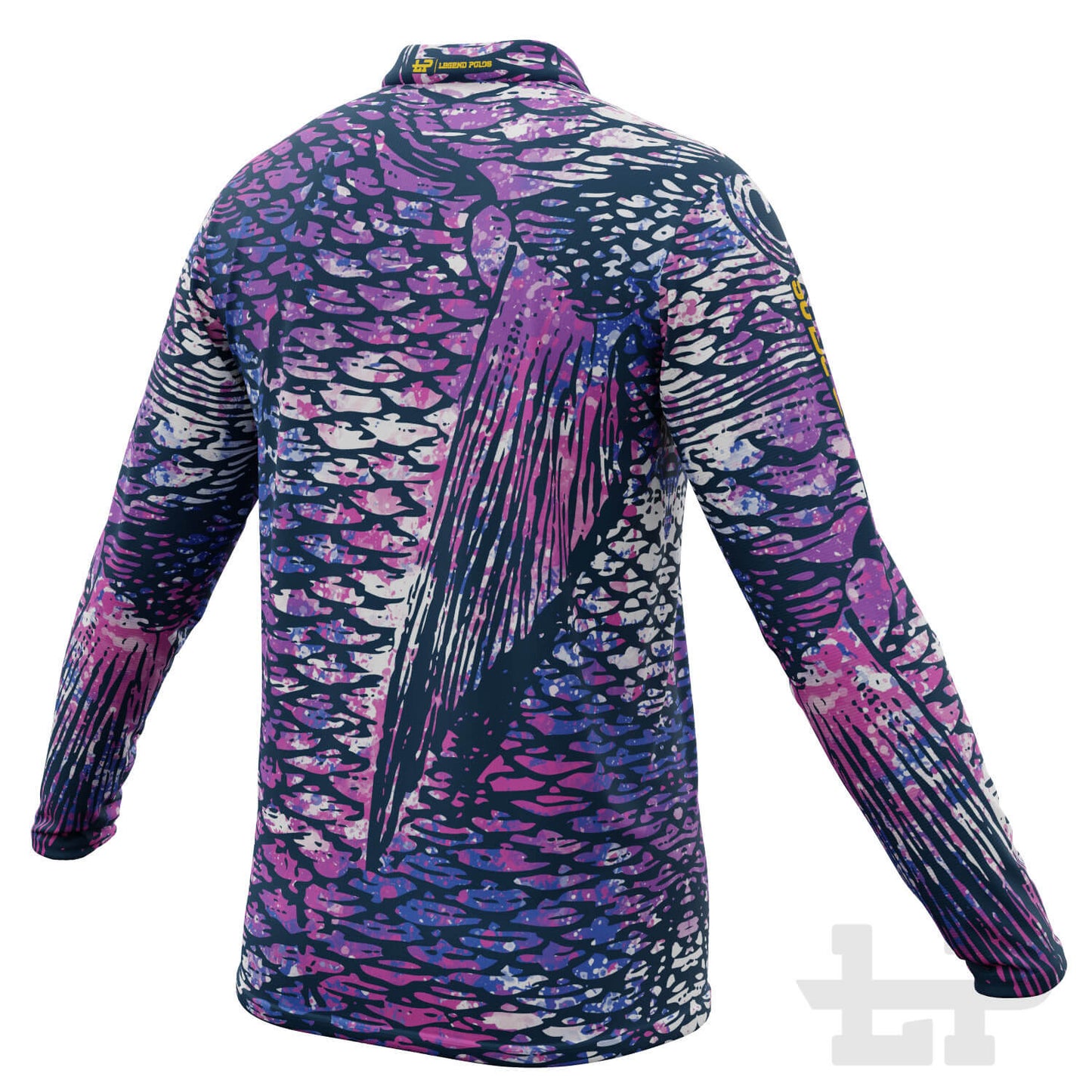 Men's Purple Scales Long Sleeve Fishing Shirt