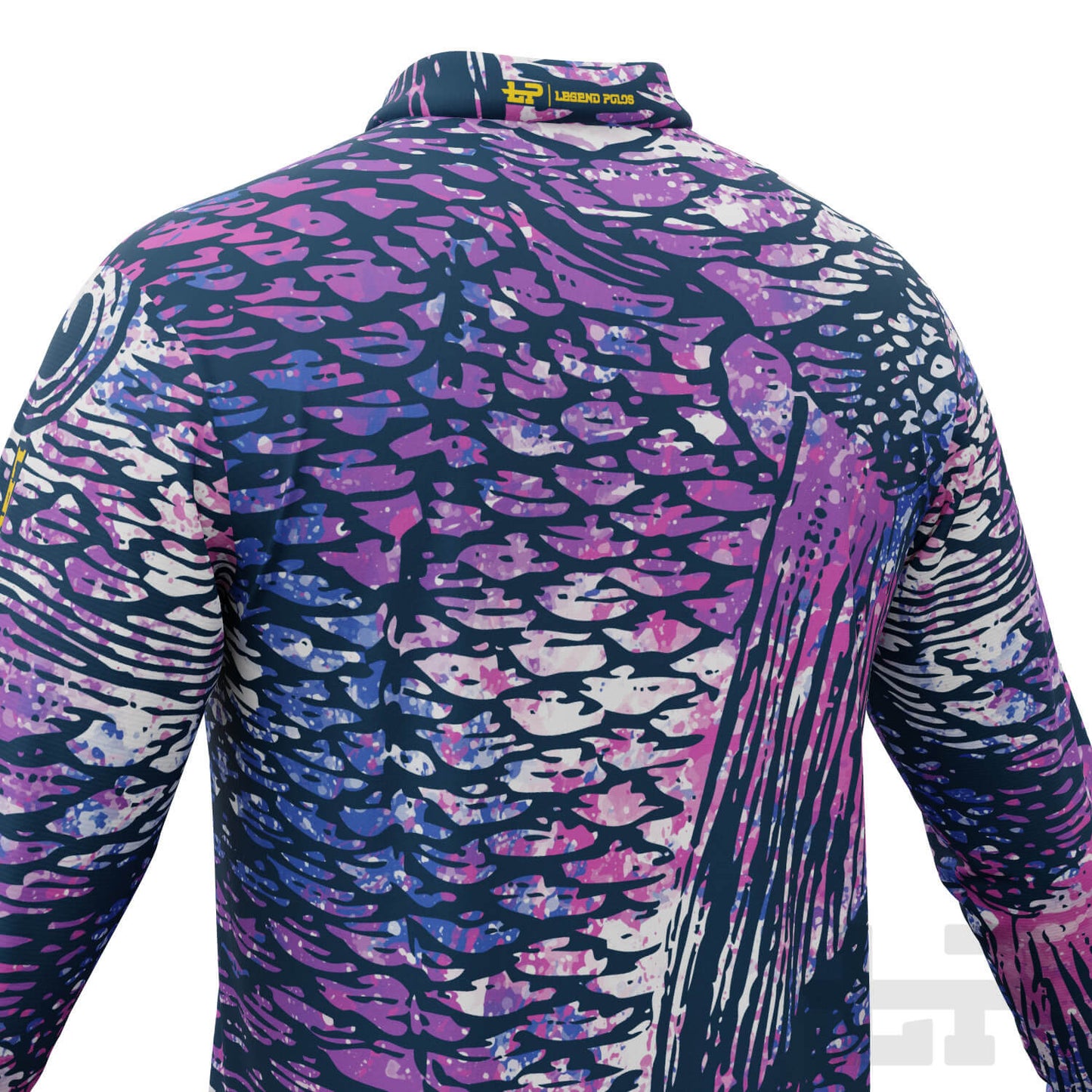 Men's Purple Scales Long Sleeve Fishing Shirt