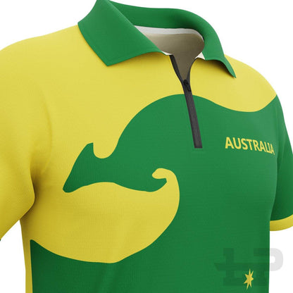 Men's Australian Boxing Kangaroo Short Sleeve Performance Polo Shirt - Legend Polos