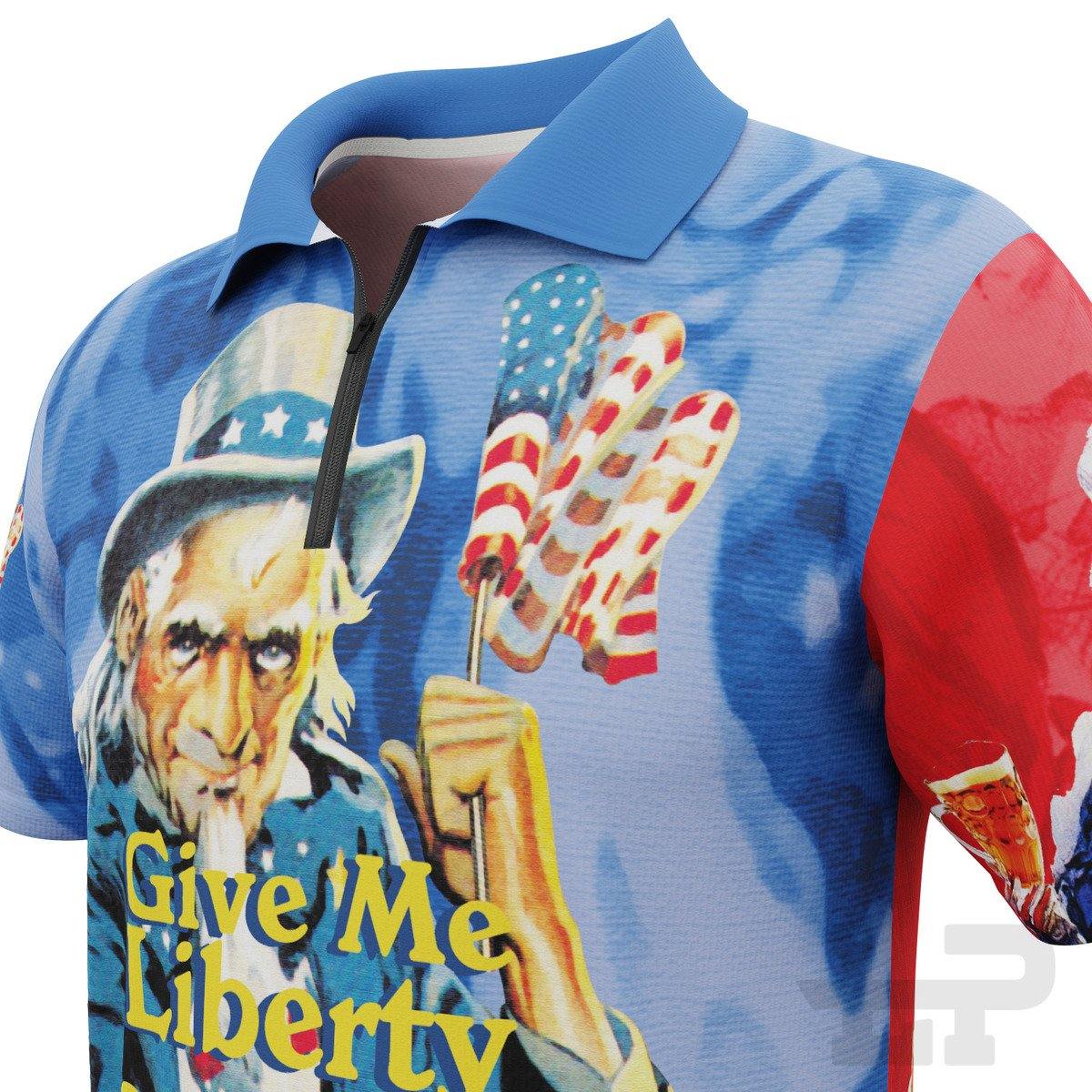 Men's Liberty Beer Short Sleeve Performance Polo Shirt - Legend Polos