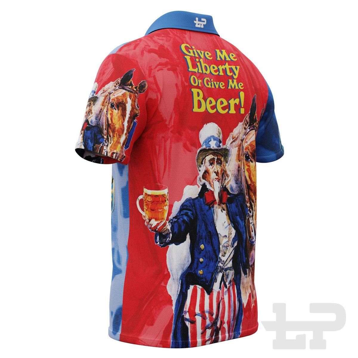 Men's Liberty Beer Short Sleeve Performance Polo Shirt - Legend Polos