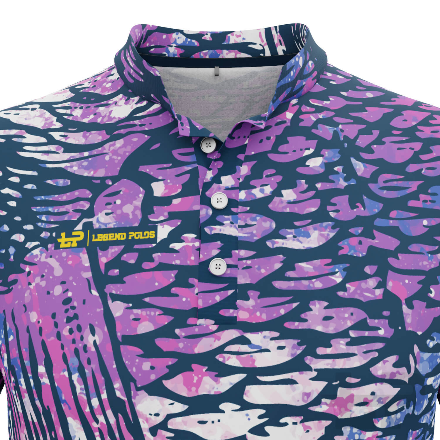 Men's Purple Scales Long Sleeve Fishing Shirt